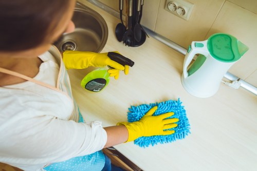 Scheduled office cleaning services in Cr0 with floor care