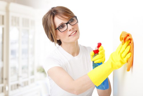 Professional carpet cleaner working on a residential carpet in CR0